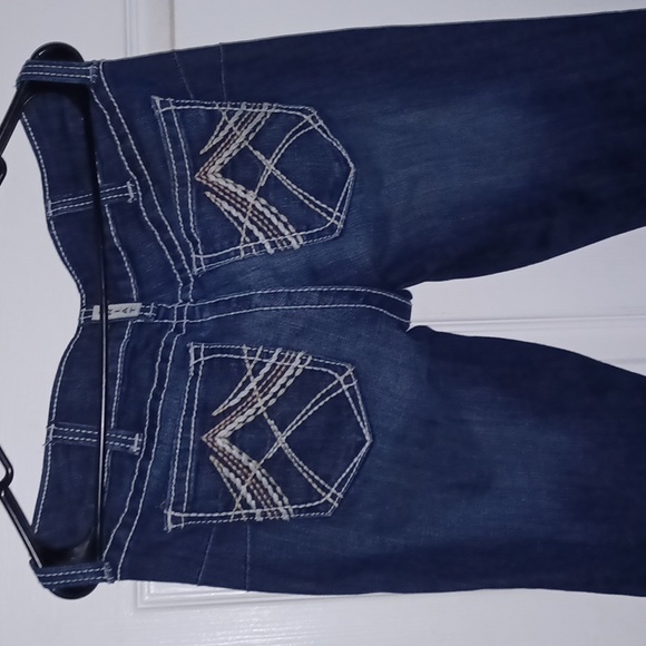ARIAT REAL DENIM JEANS.SIZE 29.BLUE LOW RISE BOOT - Picture 5 of 6